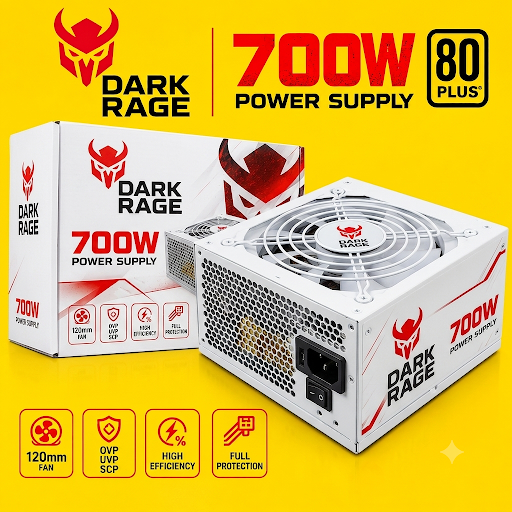 Dark rage 700w 80plus powersubbly beyaz KUTUSUZ