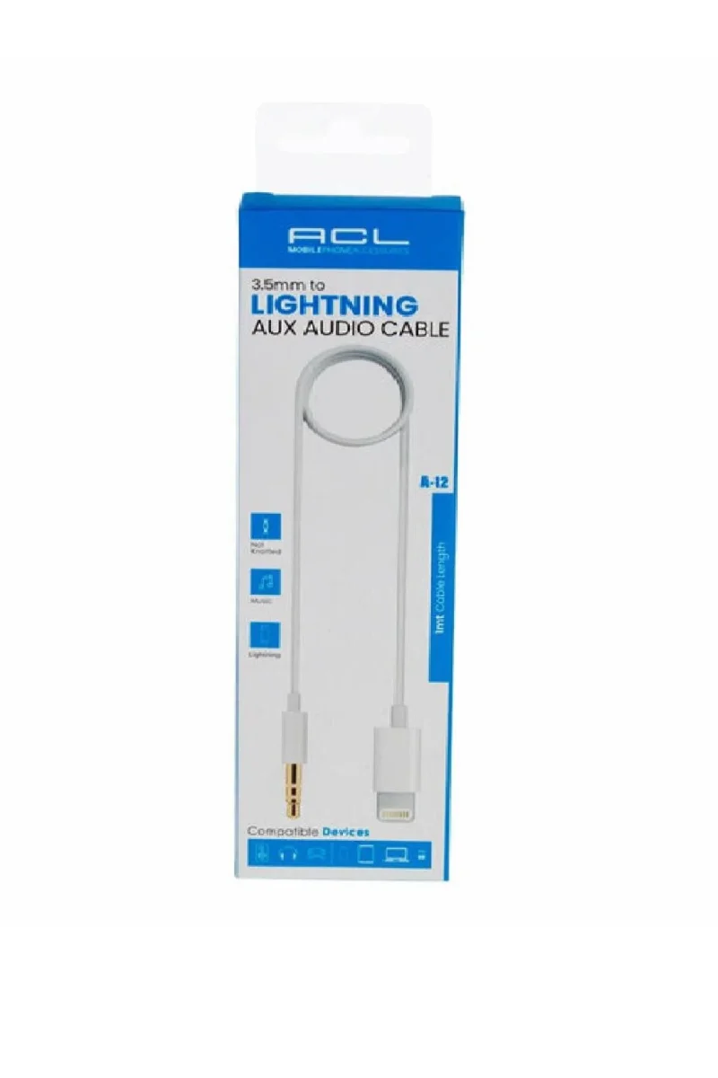 A-12 3,5Mm To Lightning Aux Audio Ses Kablosu