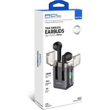 Acb-56 5.3 Versiyon Type-C Şarj Girişli True Wireless Kulakiçi Bluetooth Kulaklık