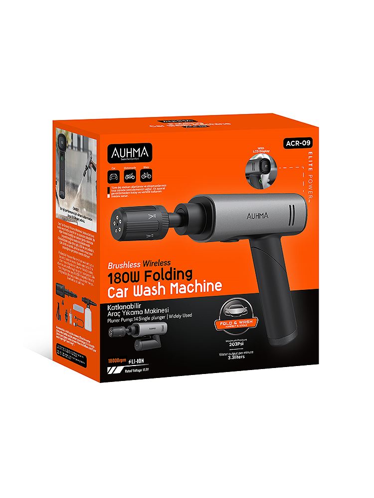 180W Katlanabilir Wireless 18.000RPM Araç Yıkama Makinası